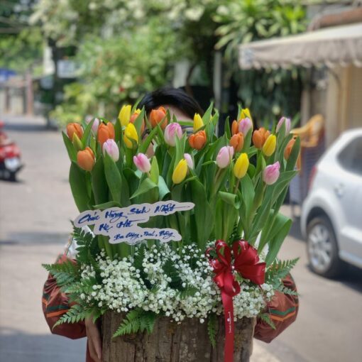 Giỏ Hoa Tulip Ghv1